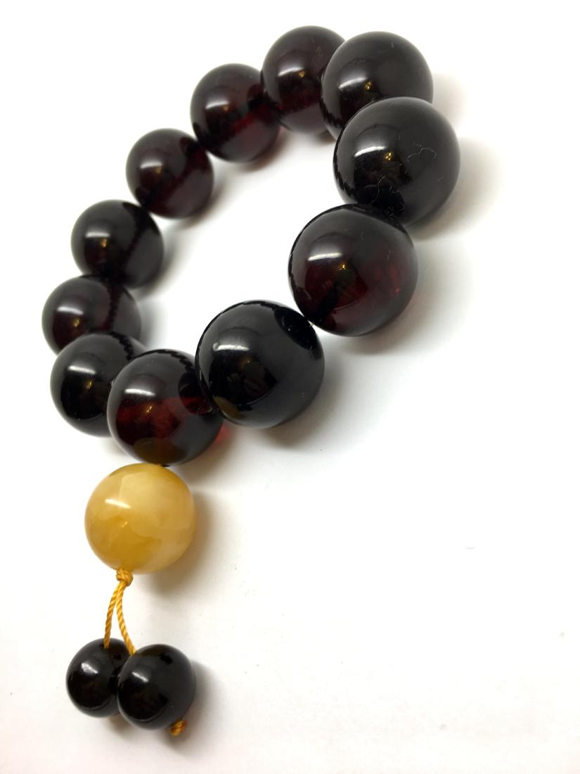 Baltic Amber Wrist Mala Cherry&Egg Yolk Colour (1 of 9)
