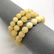 Baltic Jewelry Set x3 Bracelets Yellow-White Colour - 5