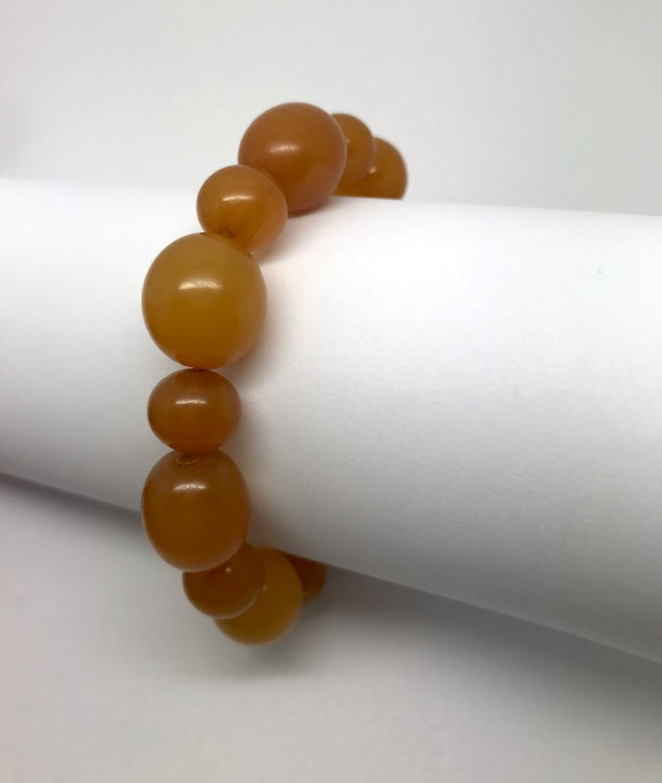Vintage ca 1950 natural Baltic amber bracelet of beads (1 of 9)
