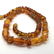 Vintage Baltic Amber carved beads necklace, 46 cm - 6