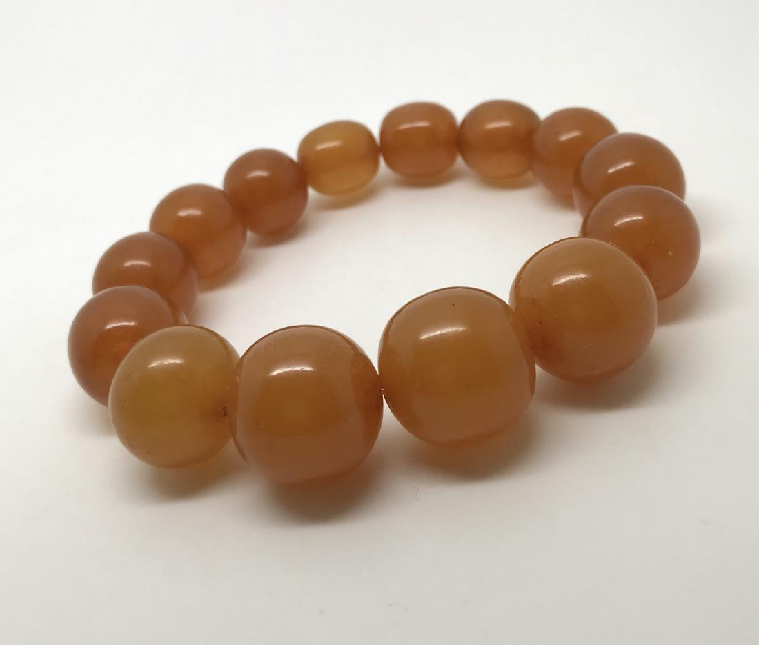 Old art deco Baltic amber butterscotch bracelet of (1 of 9)