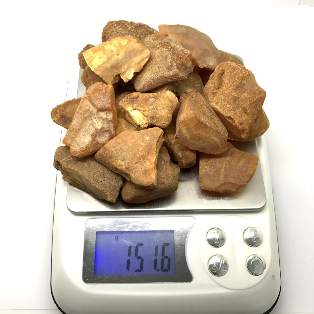 Natural Baltic Amber raw stones 151 gr beeswax honey (1 of 7)