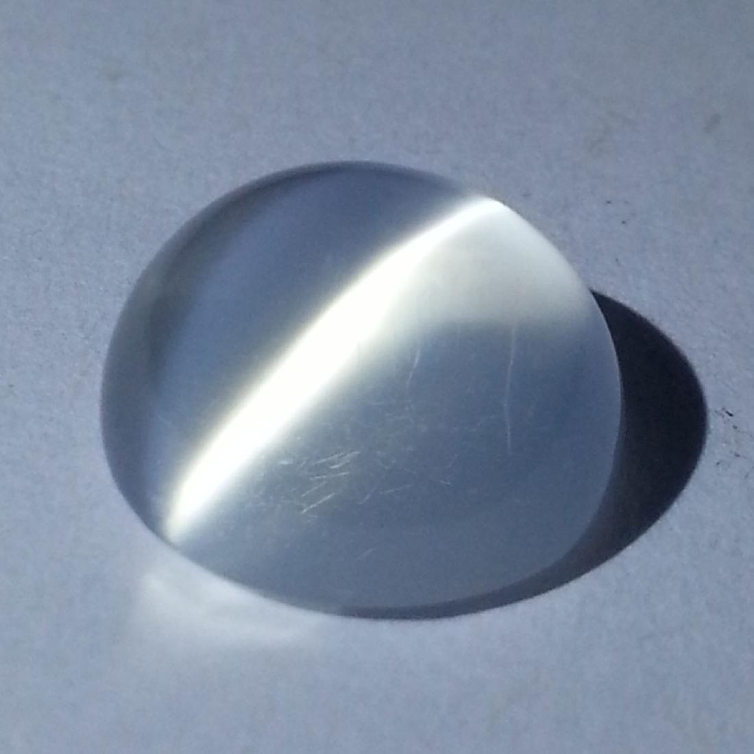 Moonstone Cat's Eye - 3.79: Item: Moonstone Cat's Eye - 3.79 Loose gemstone Stone Clarity: IF - VVS Carat Weight: 3.79 Size (mm): 10.10 x 10.18 x 5.18 Round - Srilanka No Reserve: This lot starts at $1 and has no reserve as a co