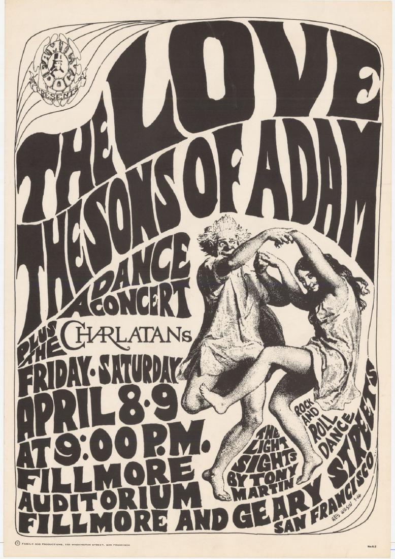 3rd Edition - FD 04 - Fillmore Auditorium 4/8-9/66: Title: 3rd Edition - FD 04 - Fillmore Auditorium 4/8-9/66 Artist: Wes Wilson, Chet Helms Printing Date: 1966 Size: 37x50cm Love, Sons of Adam, Charlatans Please note that this lot has a confidential r