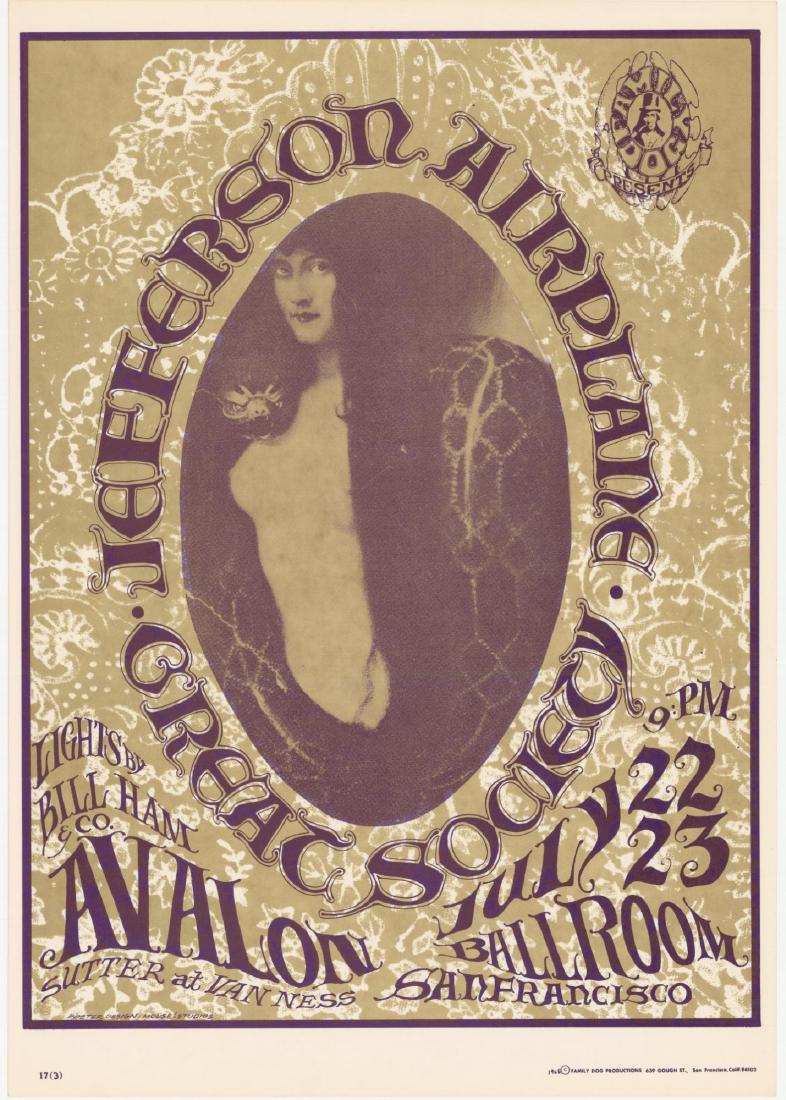 3rd Edition - FD 17 A BIG BROTHER - AVALON BALLROOM: Title: 3rd Edition - FD 17 A BIG BROTHER - AVALON BALLROOM 7/15-16/66 Artist: Stanley Mouse, Alton Kelley, Franz Stuck Printing Date: 1966 Size: 35.5x50.5cm Love, Big Brother and the Holding Company P