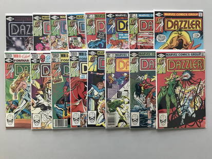 Lot of 38 Dazzler (1981) #1-31 36-42 VF: Lot of 38 Dazzler (1981) #1-31 36-42 VF Very Fine Please note that this lot has a confidential reserve. When you leave a bid in advance of the auction, submit your maximum. The bidder who has