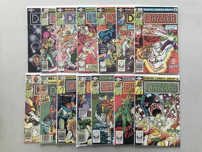 Lot of 27 Dazzler (1981) #1-7 10 11 13-16 19-21 24 27: Lot of 27 Dazzler (1981) #1-7 10 11 13-16 19-21 24 27 29 30 37 38 39 40 41 42 VF Very Fine Please note that this lot has a confidential reserve. When you leave a bid in advance of the auction,