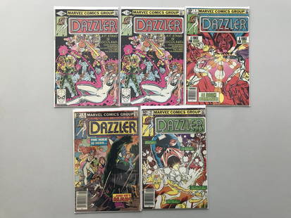 Lot of 10 Dazzler (1981) #2 4 6 19 21 29 39 41 VF: Lot of 10 Dazzler (1981) #2 4 6 19 21 29 39 41 VF Very Fine Please note that this lot has a confidential reserve. When you leave a bid in advance of the auction, submit your maximum. The bidder who