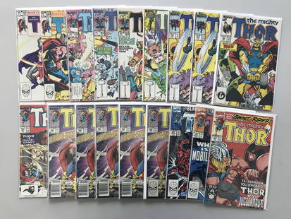 Lot of 30 Thor (1962-1996 1st Series Journey Into: Lot of 30 Thor (1962-1996 1st Series Journey Into Mystery) from #330-479 VF Very Fine Please note that this lot has a confidential reserve. When you leave a bid in advance of the auction, submit