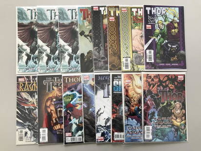 Lot of 17 Thor Comics For Asgard Heaven and Earth Blood: Lot of 17 Thor Comics For Asgard Heaven and Earth Blood Oath #2-5 Paradise X Ragnarok The Trial The Rage of Thor Secret Invasion Tales of Asgard (2009) #4-6 VF Very Fine Please note that this lot