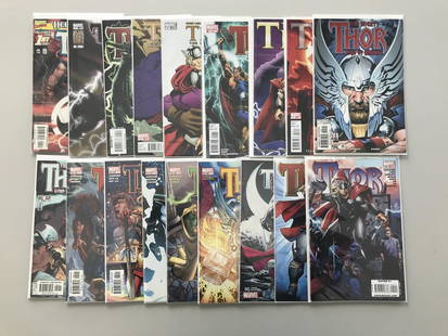 Lot of 28 Thor Comics (2nd Series) (3rd Series) Mighty: Lot of 28 Thor Comics (2nd Series) (3rd Series) Mighty Avenger First Thunder (1998-2004 2nd Series) #45-66 (2014 4th Series) #2 Thor (2007 3rd Series) #6-616 VF Very Fine Please note that this lot