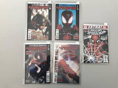 Lot of 9 Ultimate Spider-Man (2011 3rd Series) #6 11-13: Lot of 9 Ultimate Spider-Man (2011 3rd Series) #6 11-13 Amazing Spider-Man Extra (2008) #1 3 Scarlet Spiders (2014) #3 Sensational Spider-Man (1996 1st Series) #4 Venom Dark Origin (2008) #2 VF Very