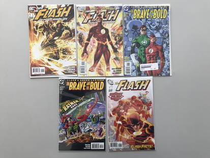 Lot of 10 Flash Comics Fastest Man Alive Green Lantern: Lot of 10 Flash Comics Fastest Man Alive Green Lantern #1 3 Secret Files and Origins #1 Brave and the Bold #8 Our Worlds at War Flash Rebirth 1 (2016 5th Series) #26 Kingdom Kid 1 Special VF Very