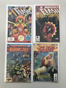 Lot of 8 Flash (2nd Series) Annual 4-6 10 Flash Fastest: Lot of 8 Flash (2nd Series) Annual 4-6 10 Flash Fastest Man Alive 1 2 Our Worlds at War 1 Flash and Green Lantern The Brave and the Bold VF Very Fine Please note that this lot has a confidential