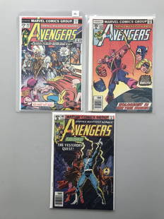 Lot of 3 Avengers (1963 1st Series) #142 172 185 FN: Lot of 3 Avengers (1963 1st Series) #142 172 185 FN Fine Please note that this lot has a confidential reserve. When you leave a bid in advance of the auction, submit your maximum. The bidder who has