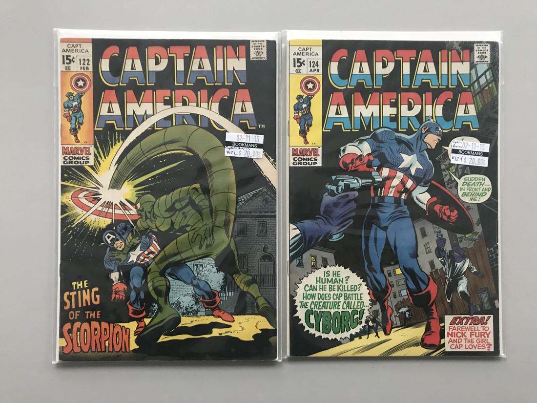 Lot of 2 Captain America (1968 1st Series) #122 124 FN (1 of 2)