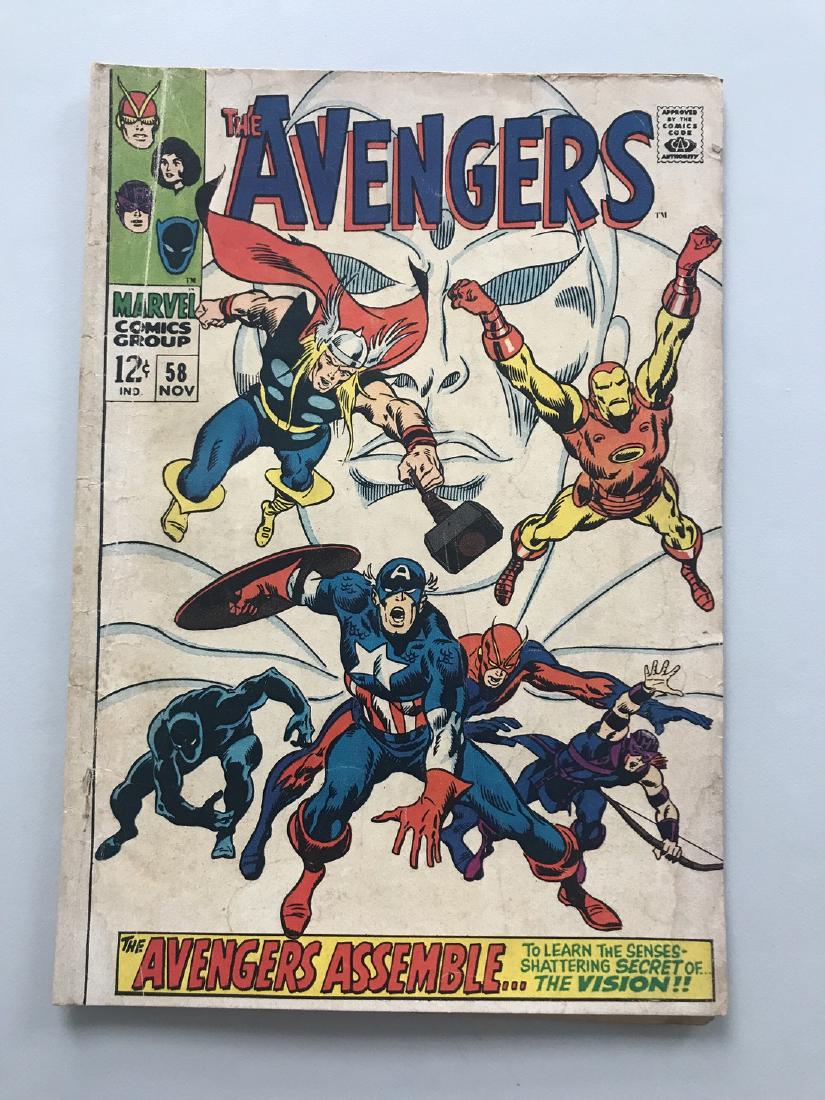 Avengers (1963 1st Series) #58 Roy Thomas John Buscema (1 of 2)