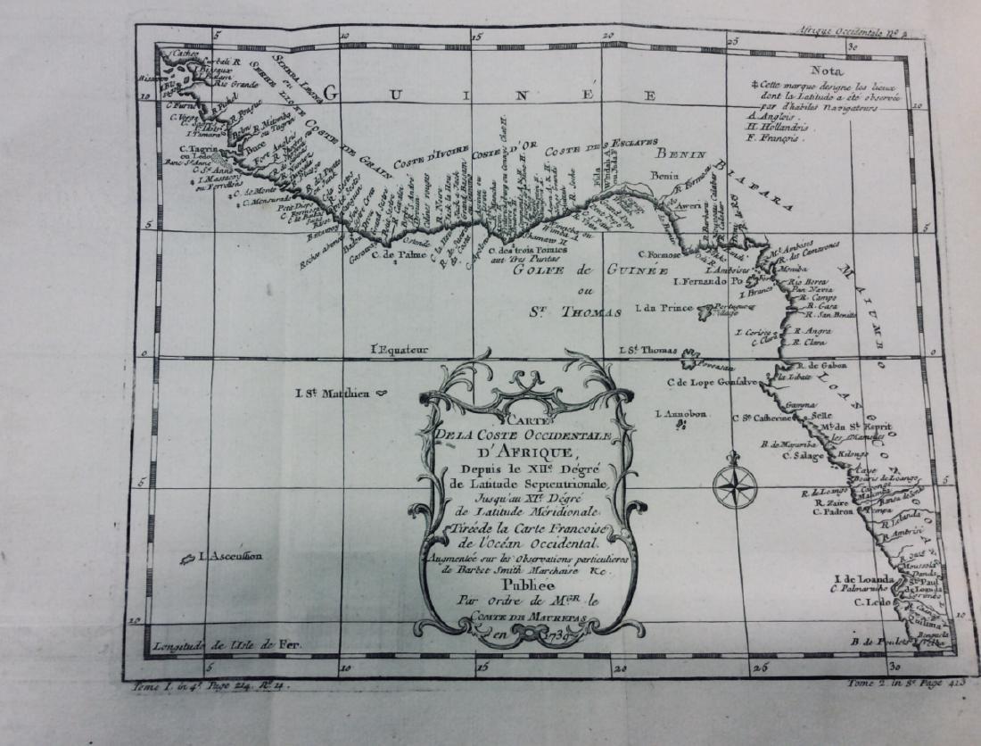 Antiuqe Map of Coastal Western Africa by Bellin (1 of 1)