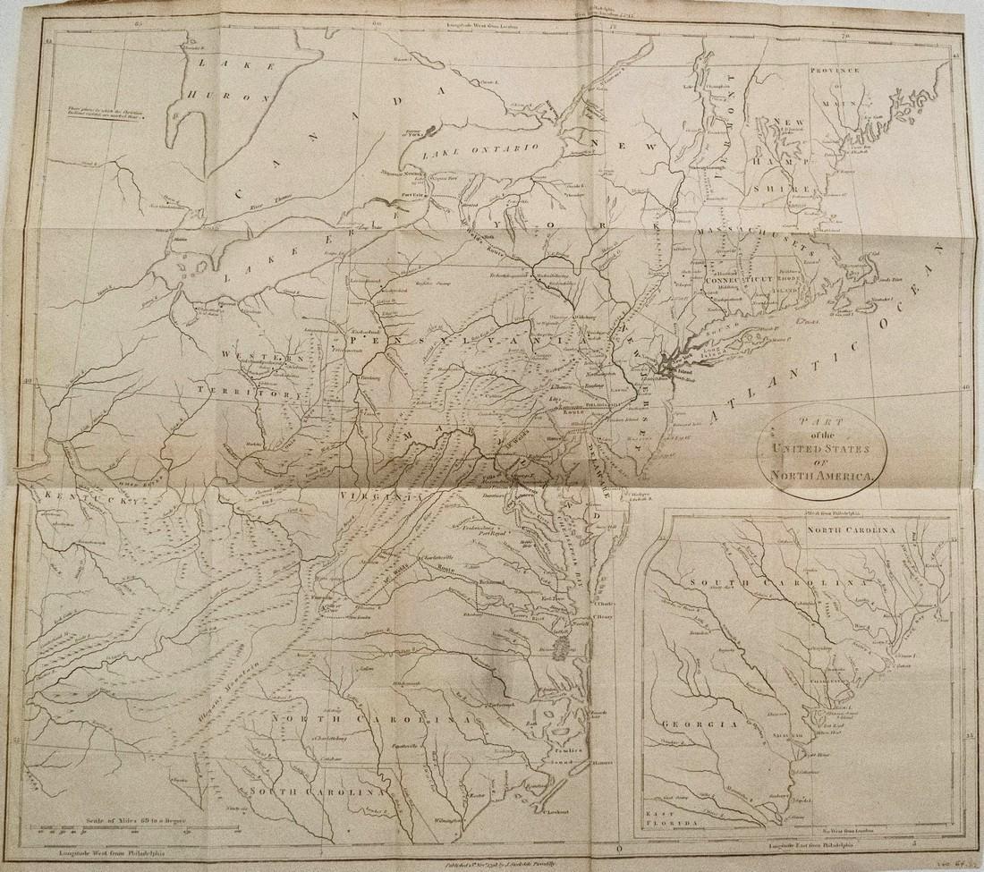 1798 Stockdale Map of Eastern United States (1 of 1)