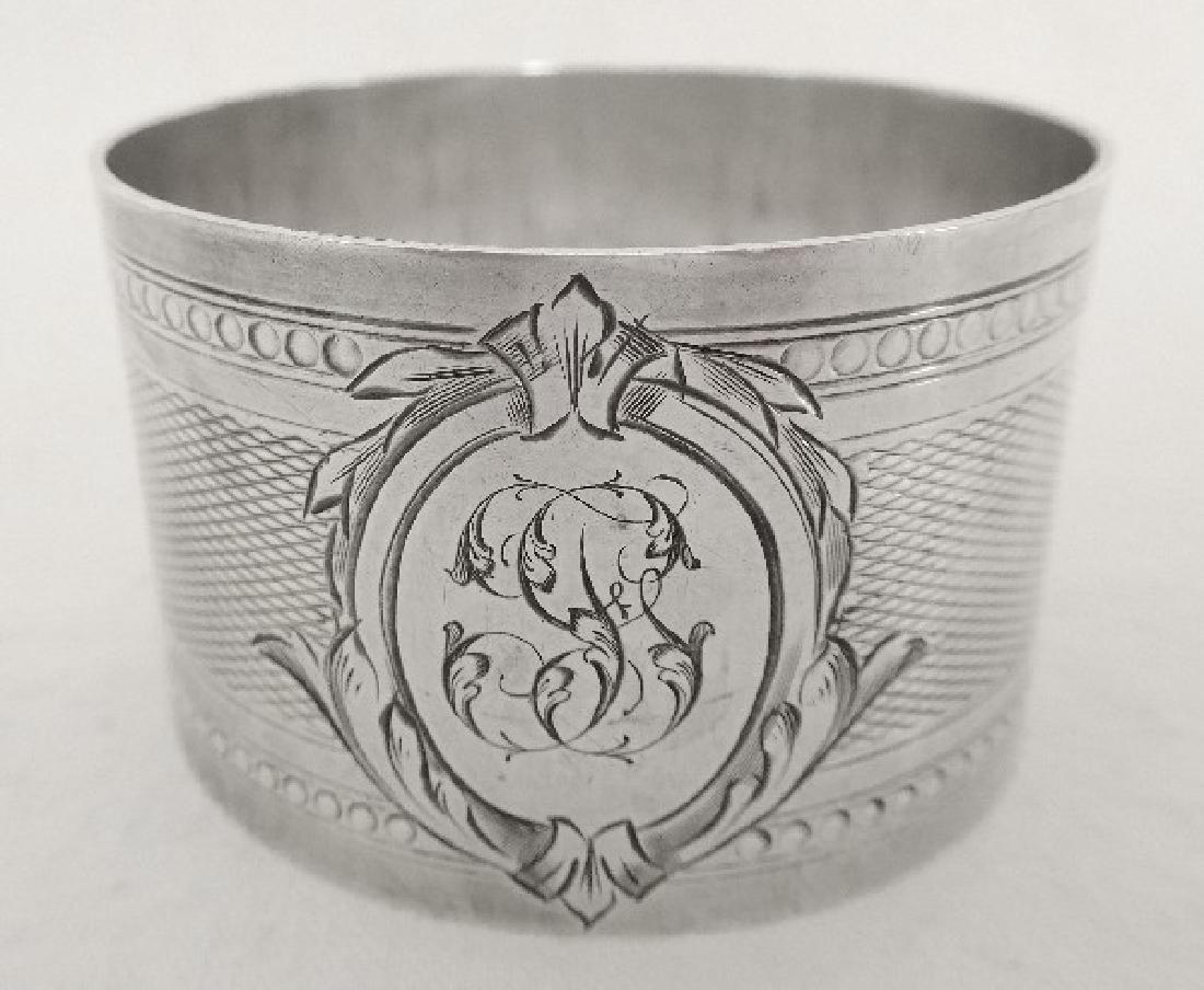 French sterling silver napkin ring, Louis XVI style (1 of 8)