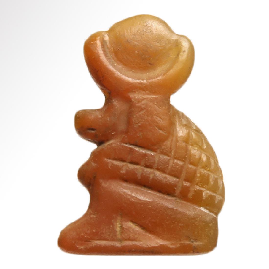 Egyptian Carnelian Amulet, Thoth the Baboon, 300 B.C. (1 of 3)