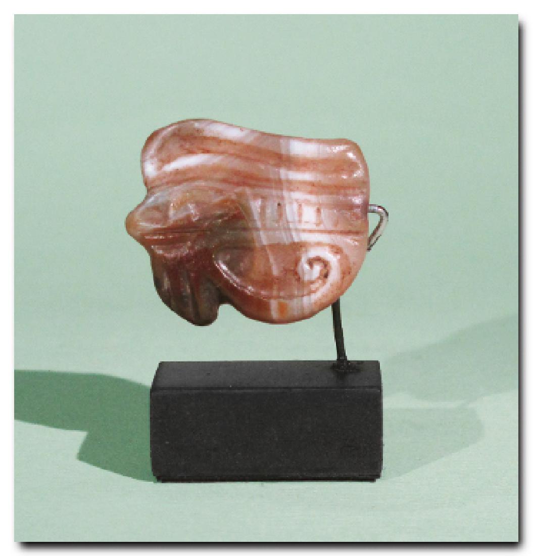 Egyptian Agate Eye Amulet, c. 300 B.C. (1 of 5)