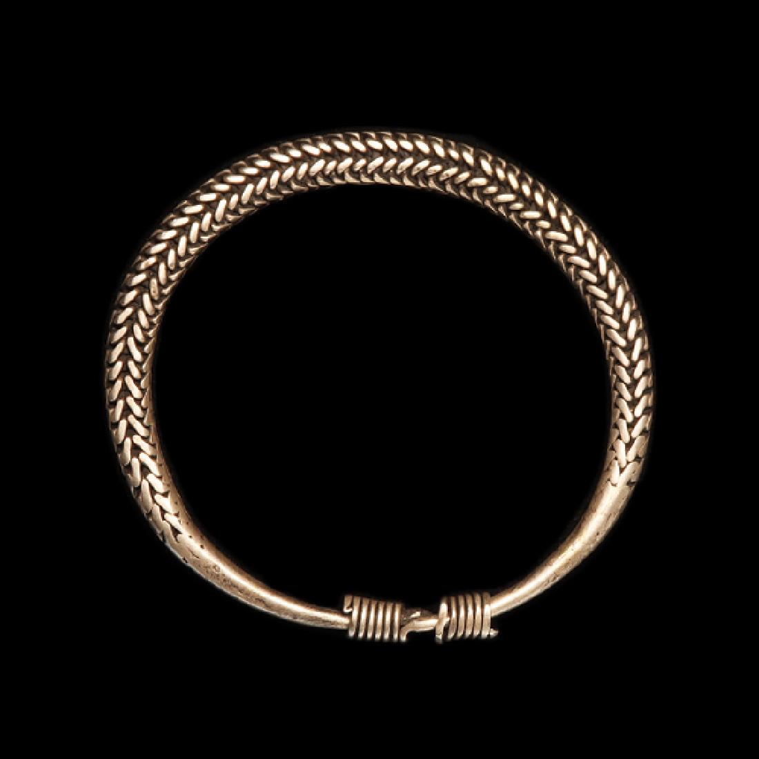 Medieval Viking Silver Bracelet, 8 cm. D. Flexible (1 of 7)