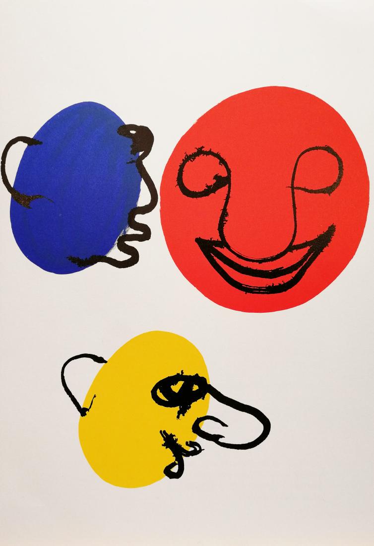 Alexander Calder Lithograph 3 faces (1 of 2)