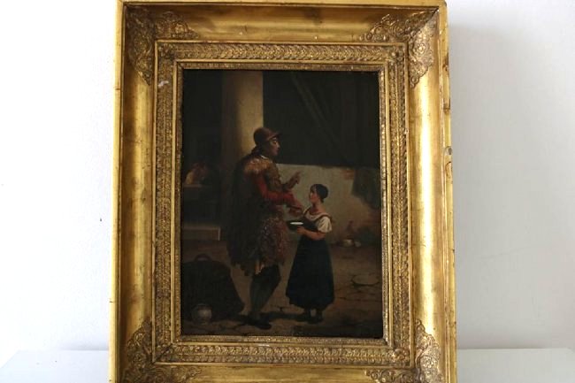 French School "le pot au lait" Signed Painting (1 of 10)