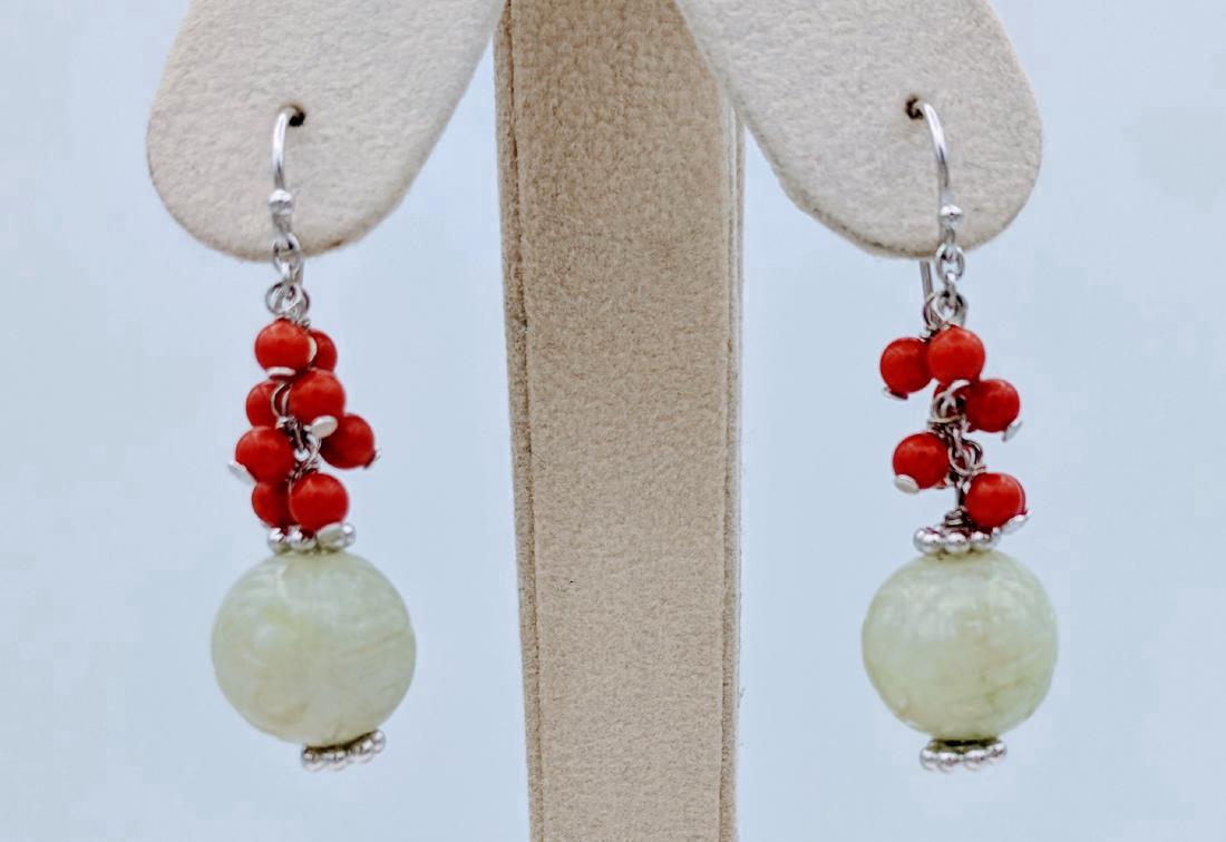 Sterling Silver Jade Jasper Dangle Earrings (1 of 3)