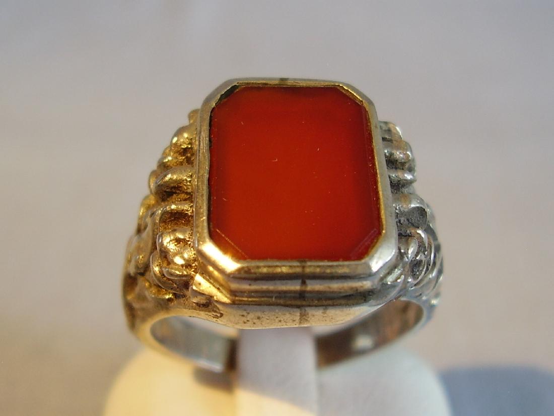 Antique mens ring with Carnelian (1 of 7)