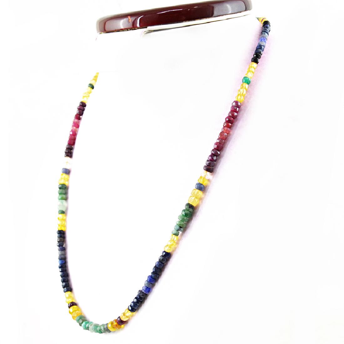 Ruby , Emerald , Citrine & Sapphire Beads Necklace with (1 of 4)