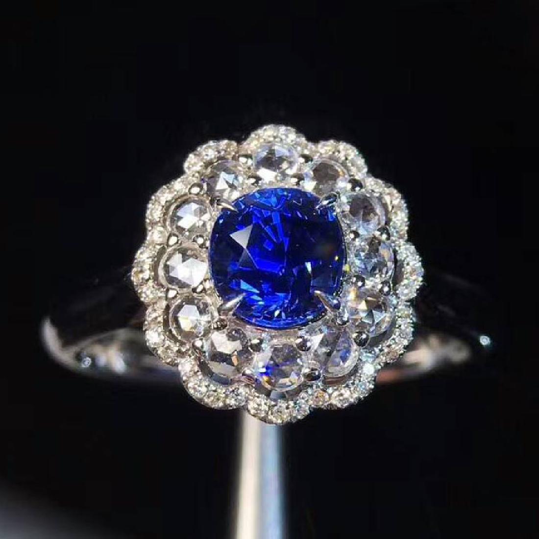 1.01ct Sapphire Ring in 18kt White Gold (1 of 6)
