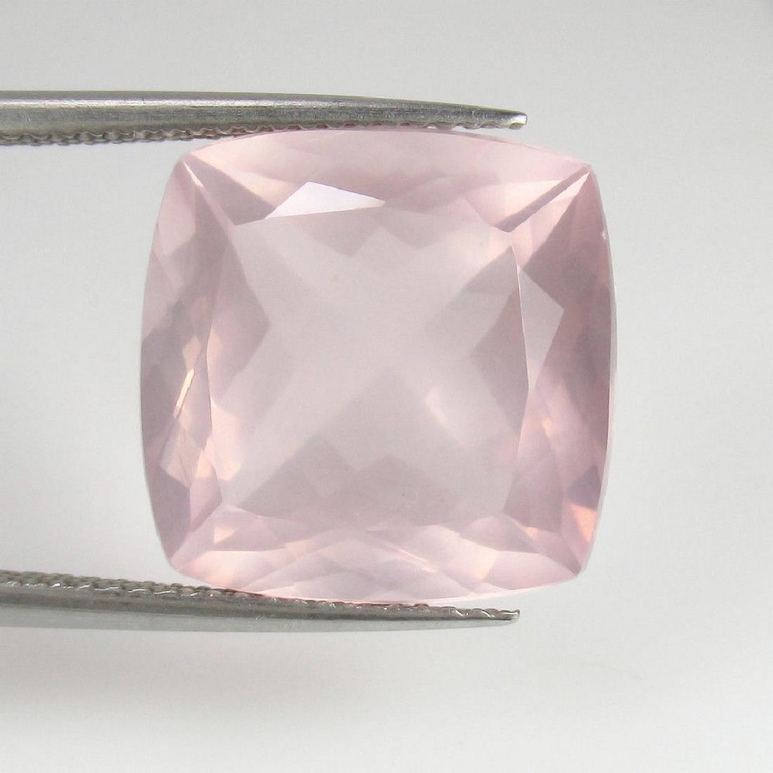 12.87 Ctw Natural Loose Rose Quartz Rare Square Cusion (1 of 2)