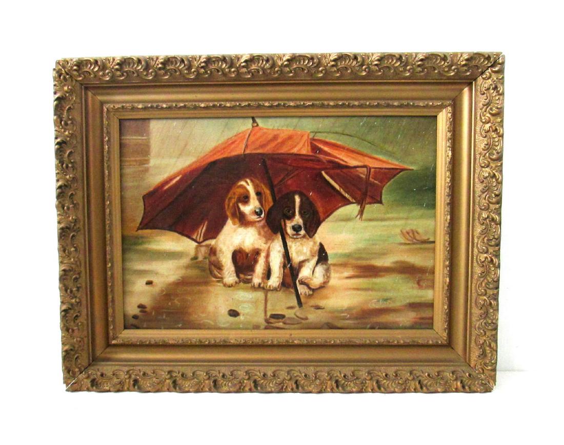 19th Century Puppies Painting (1 of 6)