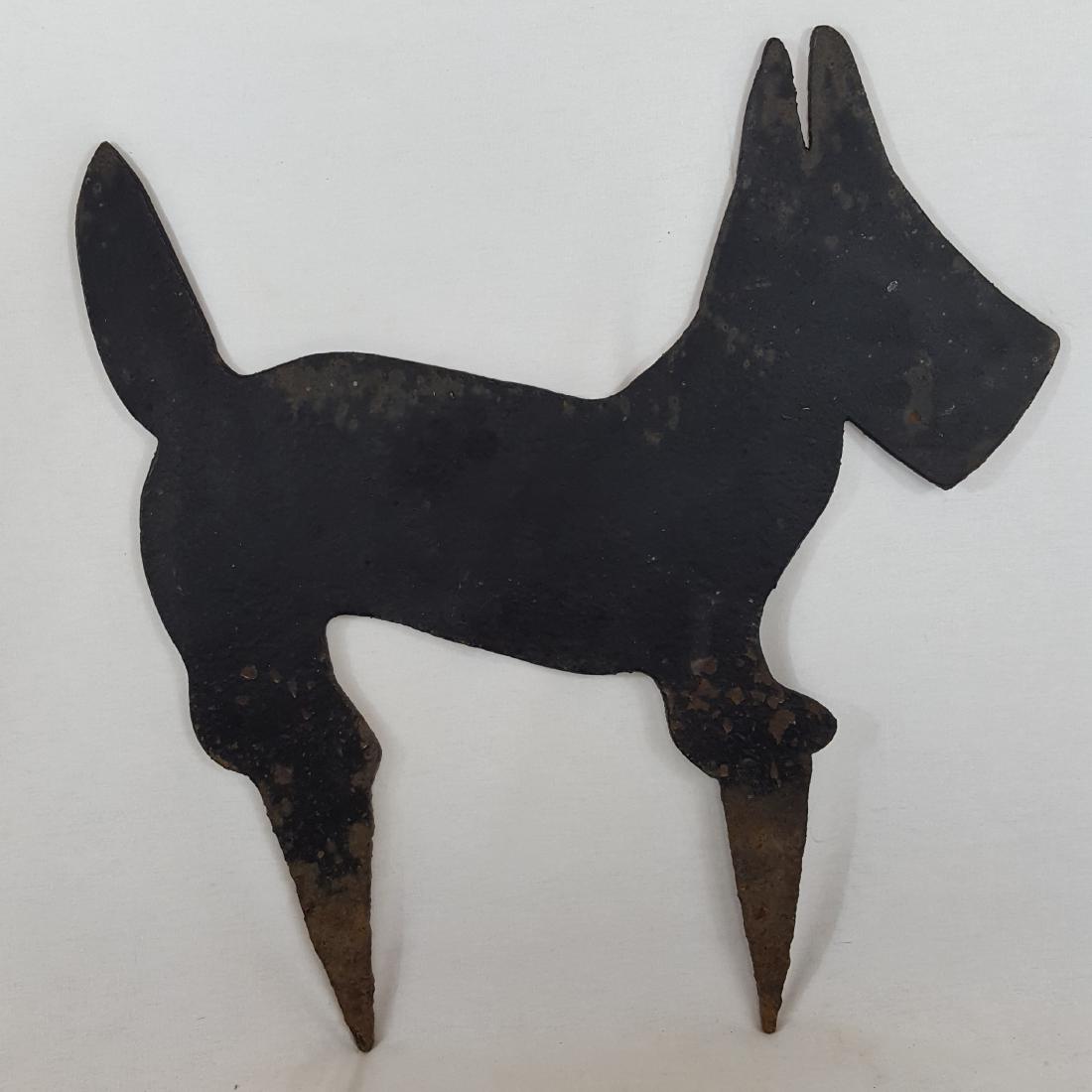 Sheet Iron Scottie Yard Cut-out Ca 1950's (1 of 4)