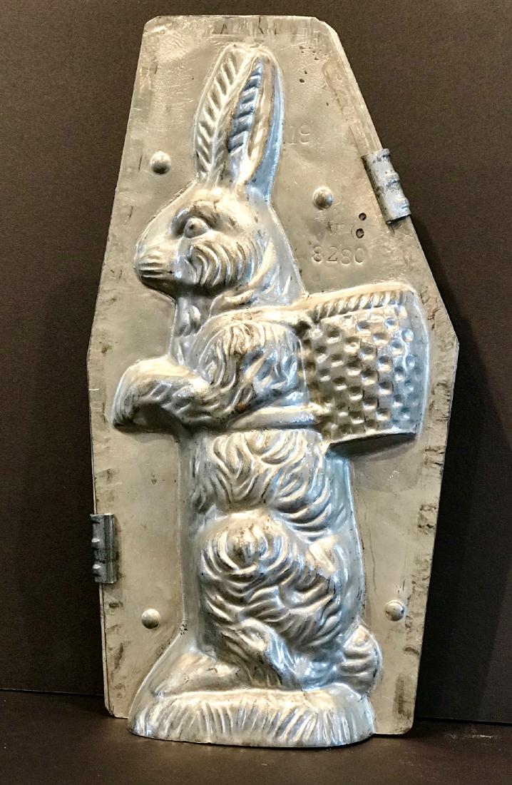 Back-packing Rabbit Chocolate Mold, Early 20th Century (1 of 2)