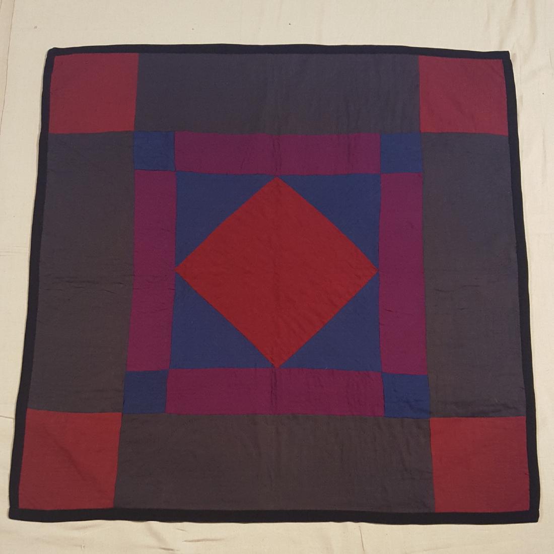 Amish Diamond in the Square 5 Color Crib Quilt Dated 84 (1 of 5)