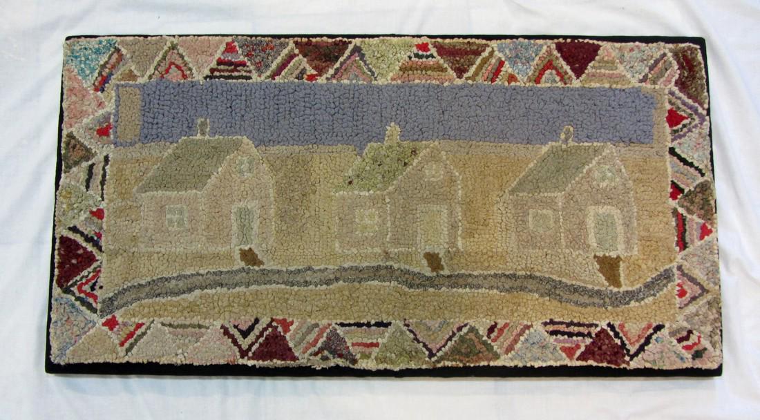 “Cottages Along The Beach” Hooked Rug (1 of 3)