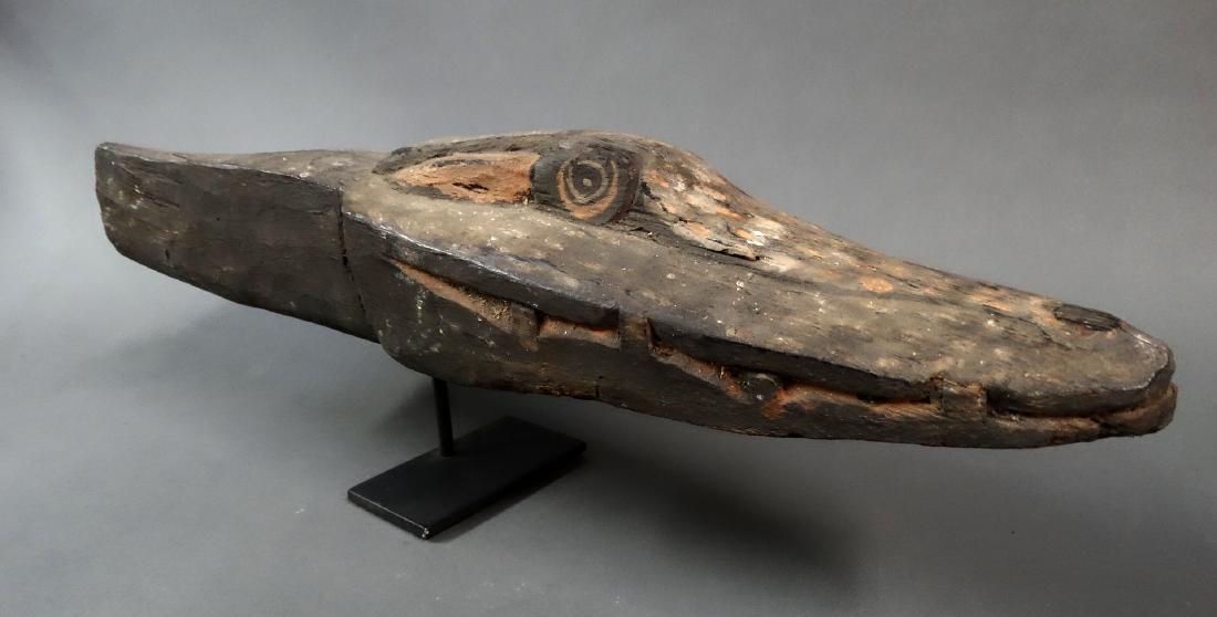 Old Wooden Crocodil Canoe Prow Sepik (1 of 6)