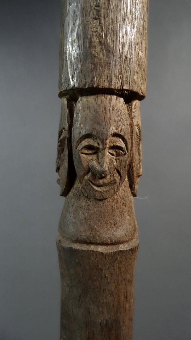 Ceremonial Dance Staf With 4 Heads Sepik (1 of 8)