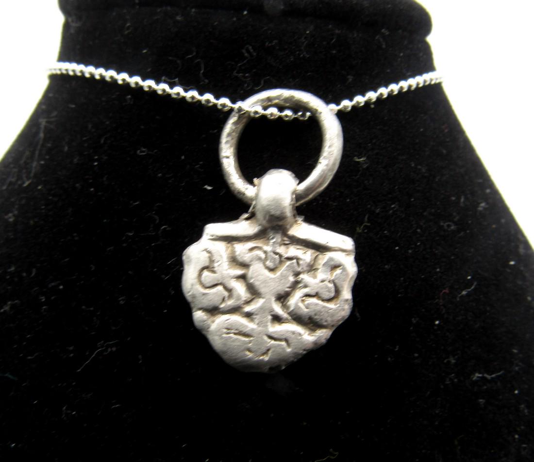 Viking Silver decorated Beast Pendant (1 of 2)
