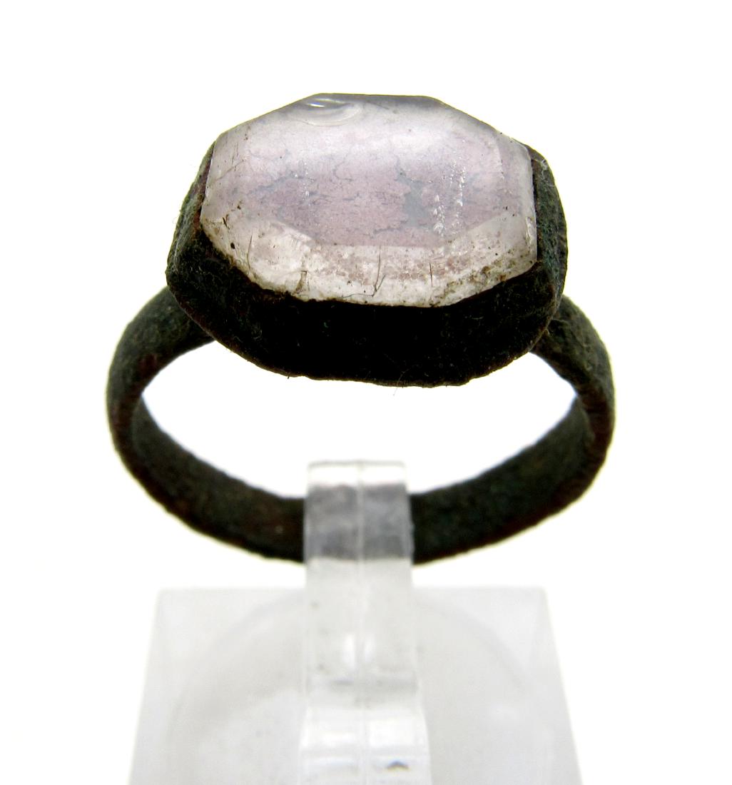 Wearable Post-Medieval Ring w Large White Stone (1 of 3)