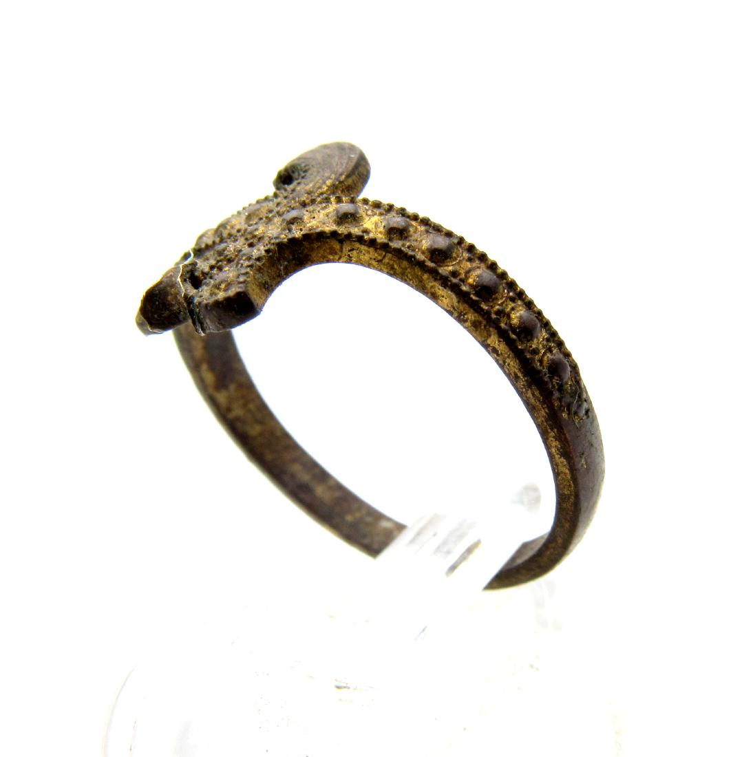 Wearable Viking Gilded Bronze Snake Ring (1 of 3)