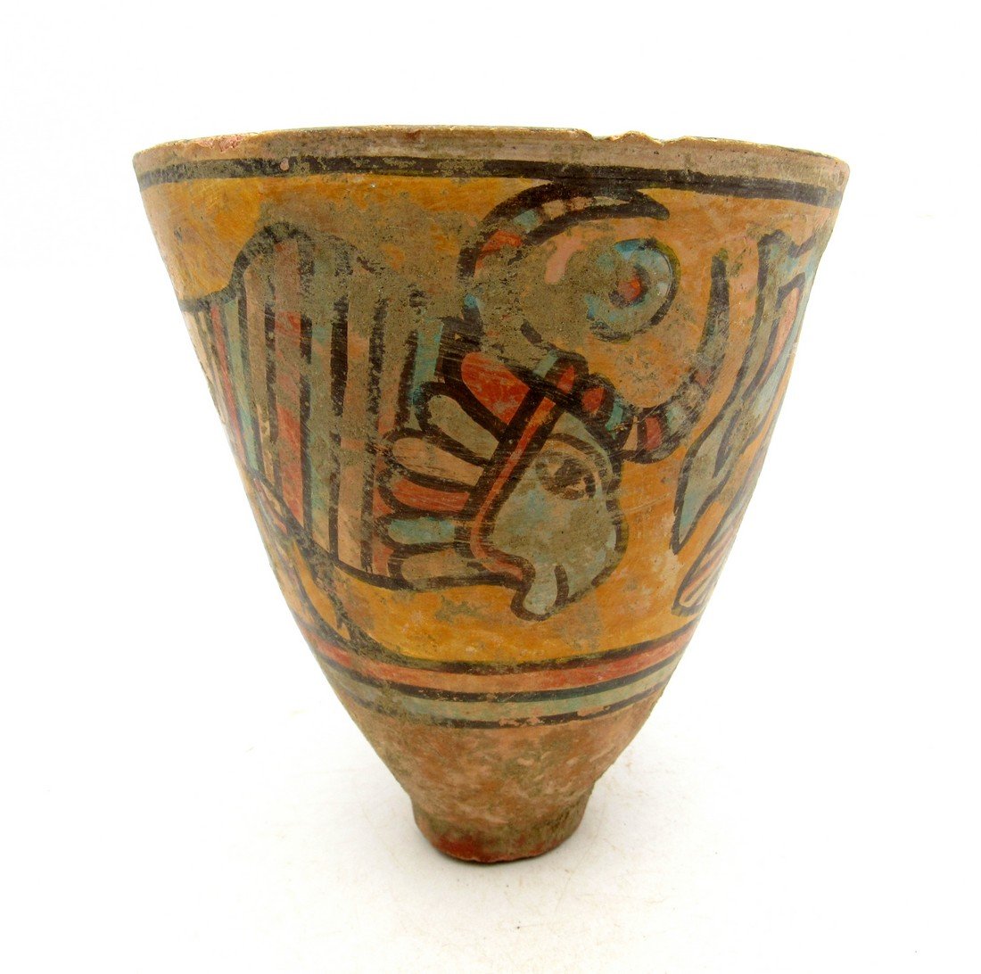Ancient Indus valley Terracotta Painted Cup with Bull (1 of 3)