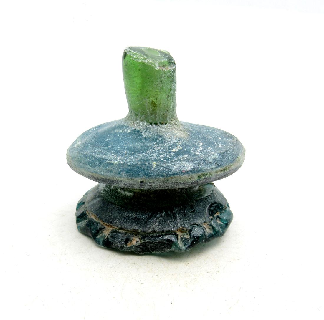Ancient Roman/ Byzantine Glass Flask: Ancient Roman/ Byzantine Glass Flask Date: 4th-9th AD Description: Superb Ancient Artefact accompanied by a lifetime guarantee of Authenticity. Ancient Roman/ Byzantine Glass Flask Material: glass Pro