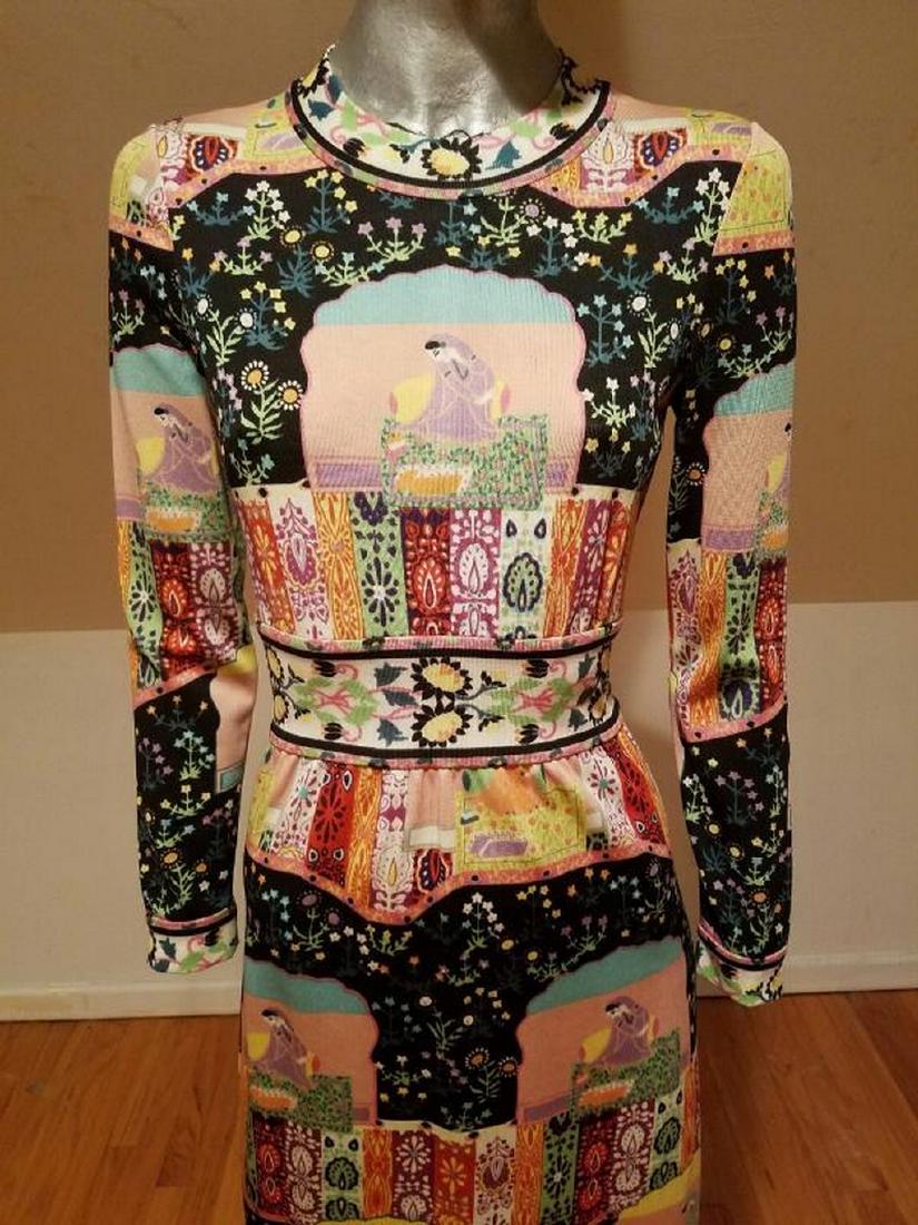 Vtg 1960's Goldworm Italy Hindu printed jersey dress (1 of 9)
