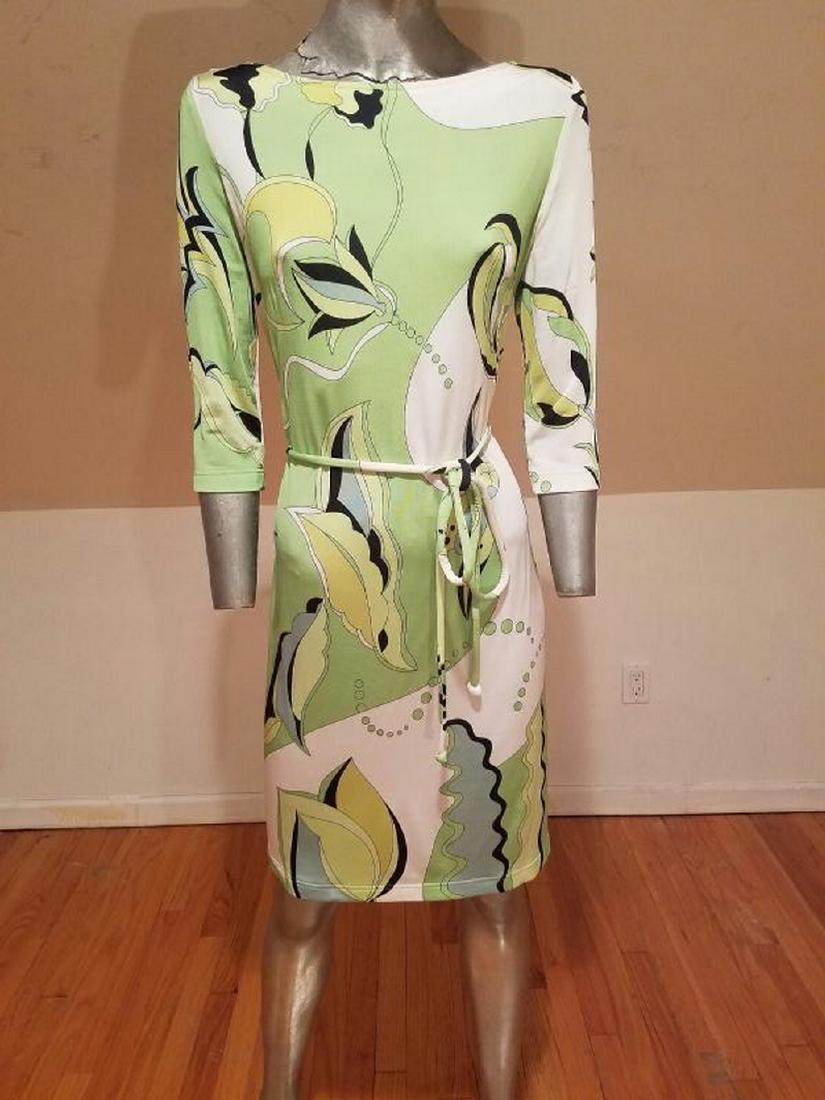 Vtg Averardo Bessi Signed printed dress w/belt Circa (1 of 10)
