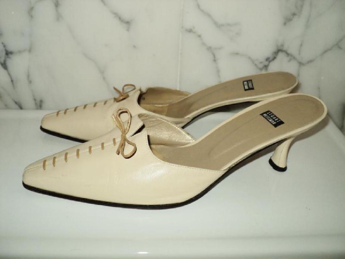 Stuart Weitzman authentic leather open back mules tie (1 of 8)