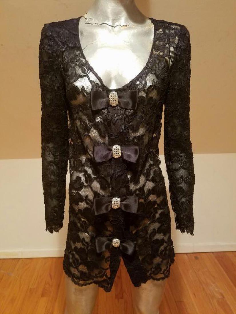 Vtg Adele Simpson Layering French Guipure Lace Tunic (1 of 10)